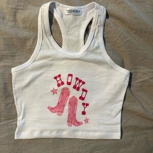 NWOT Howdy Crop Tank